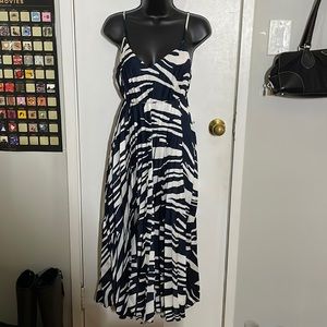 Blue and white midi dress!